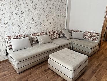 puflar: Modul künc divan dəsti - Tərkibi: L‑şəkilli modul divan və böyük — 1