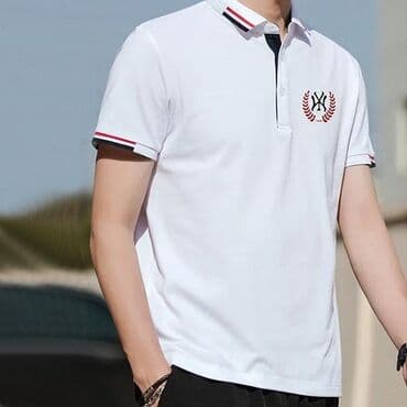 женские поло футболки: Мужское поло, L, цвет - Белый — 2