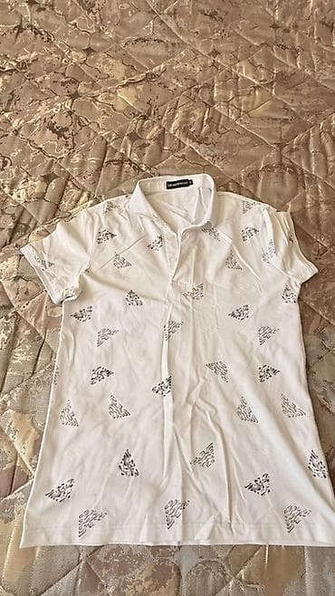 pol sapoglar: Ağ rəngdə kişi polo köynəyi - Stil: Qısaqol, klassik polo yaxalıq, 2 — 1