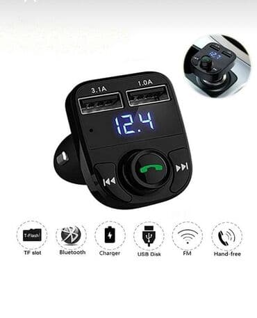 karaoke mikrofon bluetooth: Masin ucun mp3 blutuz modulyator,yeni kimidir,qutusuda qalib, telefonu — 3