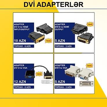 pc kamputer: DVİ Adapterlər/Konverterlər (Çeviricilər) ⭐DVİ İ (24+5) to VGA – 5 AZN — 1