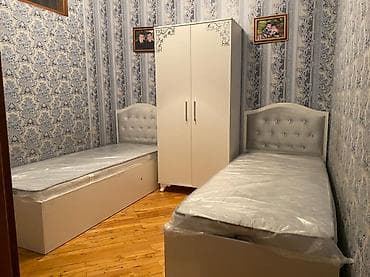Oğlan və qız üçün, Yeni, 2 təknəfərlik çarpayı, Dolab