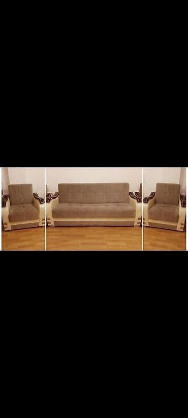 İşlənmiş, Divan, Divan, 2 kreslo, Bazalı, Açılan