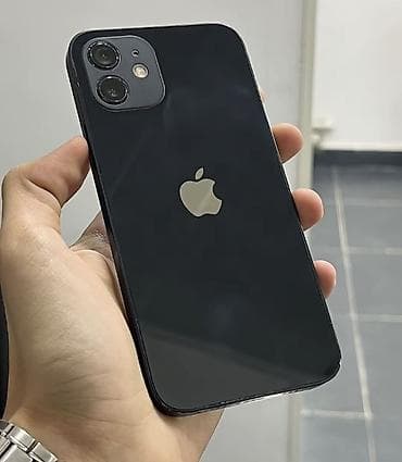 telefon gence: IPhone 12, 128 GB, Qara, Face ID — 1