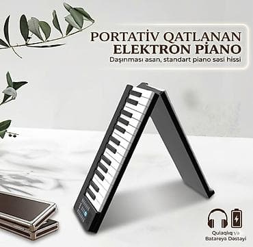 Fleytalar: Qatlanan 61 Klavişli Portativ Piano – Hər yerdə musiqi! Evdə — 1