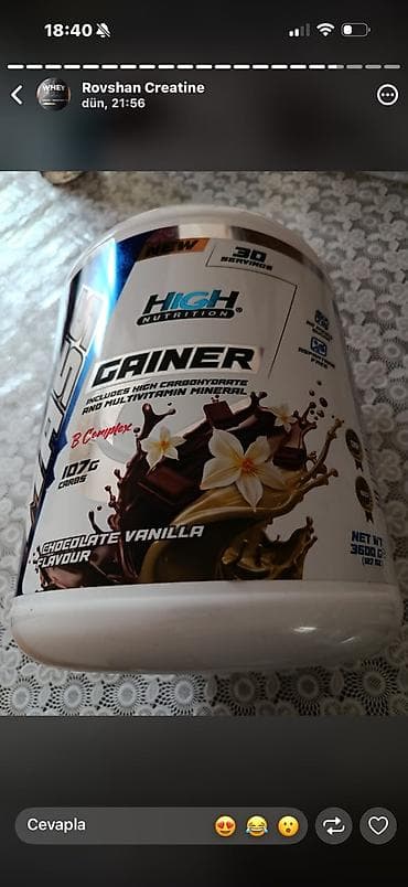 İdman və istirahət: Gainer Çəki: 3501 - 4000 g, Yeni — 1