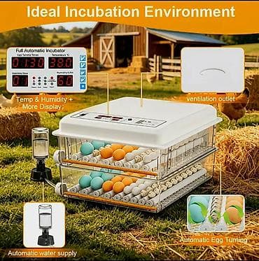120 yumurtalı, ikiqat enerji mənbəli inkubator - 5 çıxartma rejimi: 4 — 5