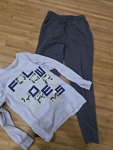 Donlar: Uşaq geyimləri dəsti – 10-12 yaş aralığı - Sviter/Svitşört: Açıq boz — 7