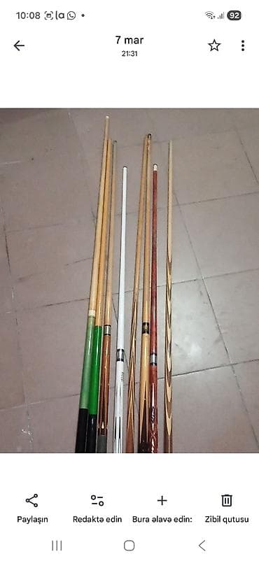 bilyard kiyi: Bilyard taco dəsti - Dəst: şəkillərdə gördüyünüz kimi bir neçə ədəd — 4