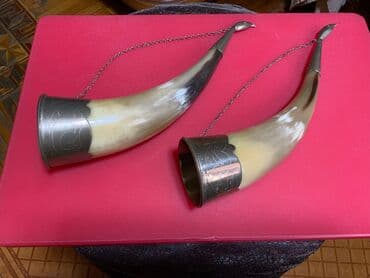 декоративные головы животных на стену: 1) Təbii buynuzdan əl ilə hazırlanmış,cilalanmış və naxışlanmış,həm də — 2