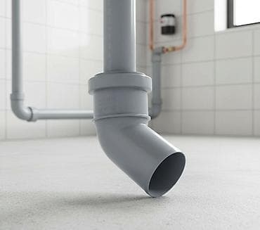 87° bucaqlı PVC drenaj boru dirseyi – boz rəng. - İstifadə sahəsi
