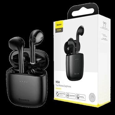 baseus qulaqciq: Yeni Simsiz (Bluetooth) Qulaqcıqlar, Baseus, rəng - Ağ — 3