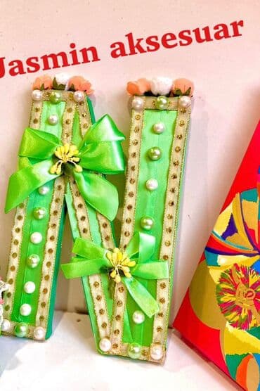 8 mart dekoru: Məhsul: Bəzəkli dekorativ hərf kompozisiyaları 1 herf-5azn - — 5