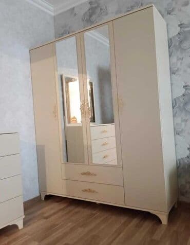 бу кровати: Yeni, Açılan, 4 qapılı Düz dolab, Qarderob, paltar dolabı, Azərbaycan — 8