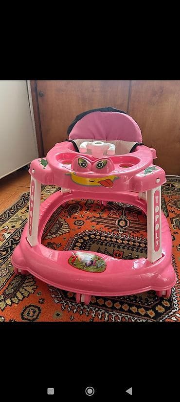 səyyar araba: Uşaq yeriməsi – Topoly brendi, çəhrayı rəng. - Rahat, yumşaq oturacaq — 2