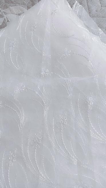 islenmis perde: İşlənmiş, Tül, rəng - Ağ, Ünvandan götürmə — 2