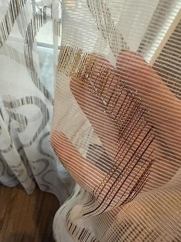 perde ucuz: Linens markası Tül pərdə – şəffaf, yüngül və zərif dizayn - Material — 1