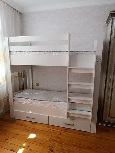 Oğlan və qız üçün, Yeni, Çarpayı, Matras ilə, Siyirməli, Laminat