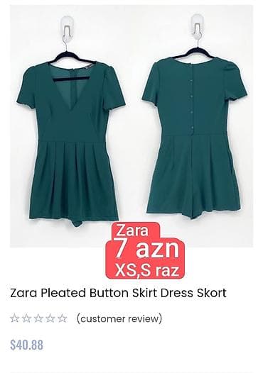 Şort, Zara, XS, rəng - Yaşıl