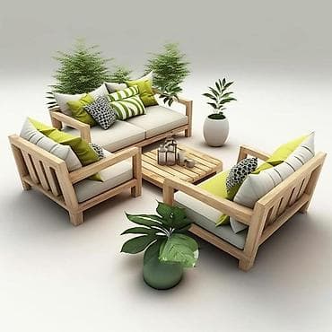 damla divan desti: Dördbucaq masa, Açılmayan, Stullar ilə, Taxta — 3