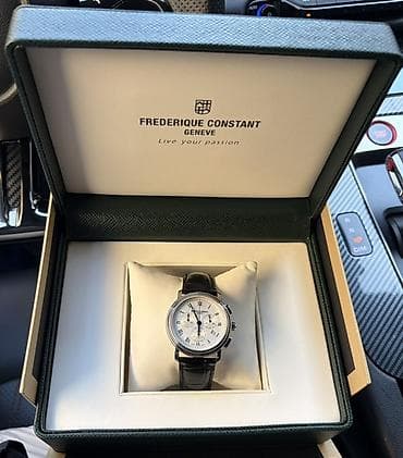 polet saat: Frederique Constant Geneve kişi qol saatı – klassik kronoqraf - — 2