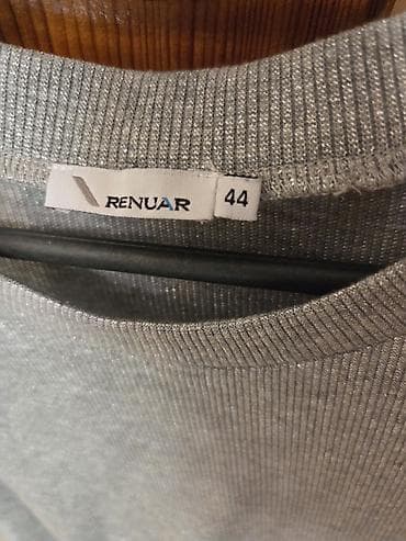 maykalar: Renuar qısaqoll köynək - Rəng: boz, xırda parıldayan liflərlə - — 4