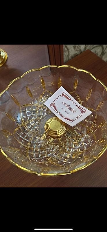 sufre: “Orijinal Metalesi (Made in Italy) kristal meyvə və şirniyyat qabı. 24 — 2