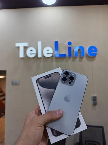 apple 5 s: IPhone 15 Pro Max, 256 GB, Natural Titanium, Zəmanət, Simsiz şarj, Face ID — 1