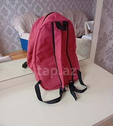 Туристические рюкзаки: Qırmızı rəngli bel çantası - Minimalist dizaynlı gündəlik bel çantası — 2