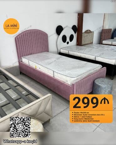 çarpayı üzərində karusellər: Təknəfərlik çarpayı, Bazalı, Matras ilə, Siyirməsiz — 1