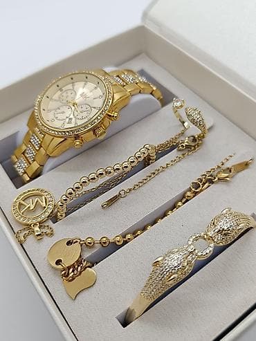 apple smart saat: *🔥8 Marta özəl hədiyyəlik saat dəsti* ▪️ Michael Kors Dəst ▪️3 -Qolbağ — 2