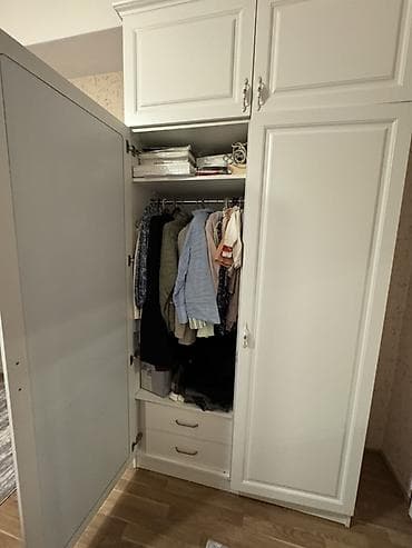 plastmas dolab: 6 qapı, Siyirməli, Ağ, Digər material, Açılan, Düz dolab — 4