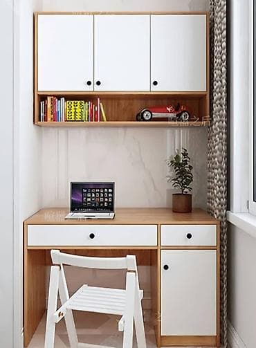 Kompüter masası, Yeni, Açılmayan, Laminat, Kvadrat masa