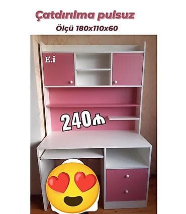 Qız üçün, Yeni, Siyirməli, Yazı masası, Stulsuz