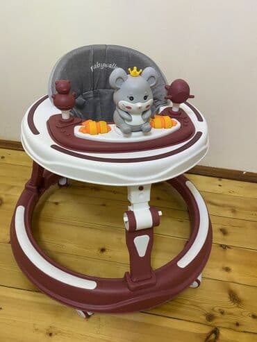 çəlik qiymətləri: Uşaq gəzdirəni (baby walker) - Rənglər: tünd qırmızı/şabalıdı və ağ — 5