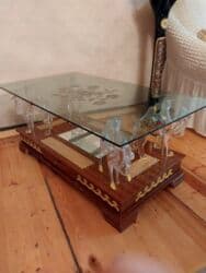 tek divan modelleri: Dördbucaq masa, Açılmayan, Təkərsiz, Şüşə — 2