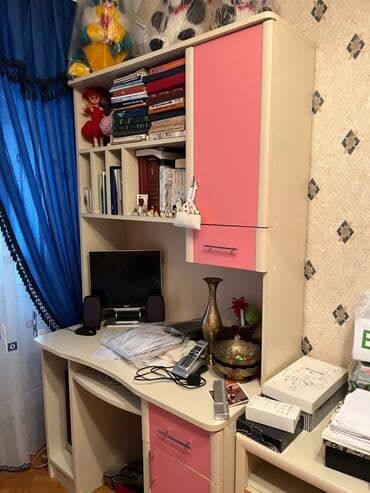 genc qiz otagi: Oğlan və qız üçün, İşlənmiş, Təknəfərlik çarpayı, Yazı masası, Dolab, Komod — 13