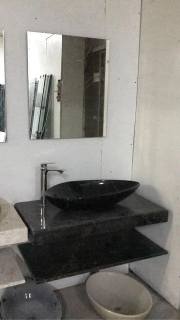 Duş kabinaları, arakəsmələr: Mərmərdən hazırlanmış əl işi moykalar İstənilən ölçü və dizaynda Ən — 4