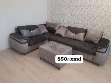 künc divan modelləri: Künc divan, Vеlur parça — 6