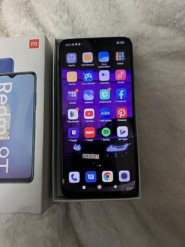 x7 pro: Redmi 9T, 64 GB, rəng - Göy, Barmaq izi, Face ID — 4