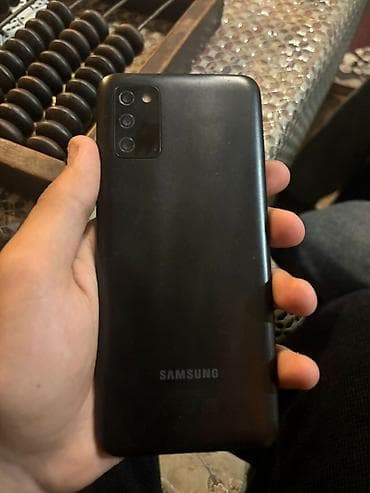 aux usb: Samsung Galaxy A03s, 32 GB, rəng - Qara, Barmaq izi — 2