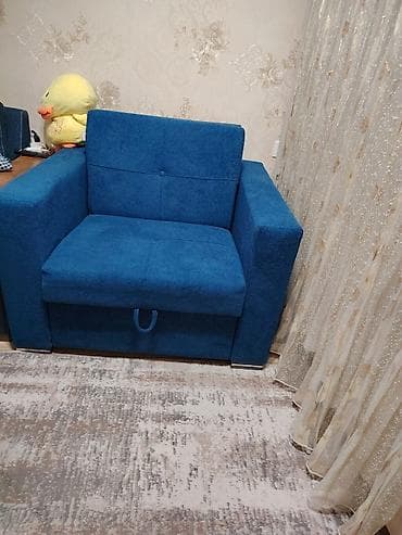 Mavi rəngli çevrilə bilən kreslo-divan 1 heftedir alinib. Koc ile