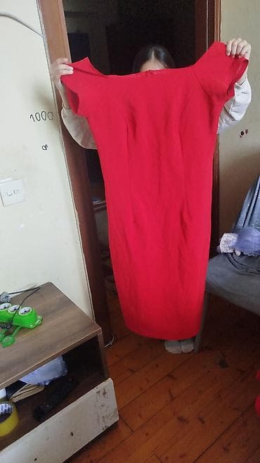 qizil desd: Qadın geyimləri dəsti - 1) Zərif axşam/gecə donu – toz-gül rəngində — 7