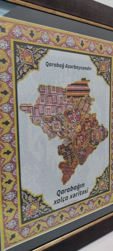 abşeron xəritəsi: Qarabağin xalça xəri̇təsi̇
ölçüləri 31#39 sm və 59 #50 sm — 2