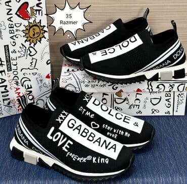 детские кроссовки для танцев: Dolce & Gabbana, Ölçü: 35, rəng - Qara, Yeni — 1