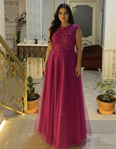 Məhsul: Ziyafət/libas – tünd çəhrayı (fuşya) rəngdə uzun don - Model lalafo.az -da Məhsul: Ziyafət/libas – tünd çəhrayı (fuşya) rəngdə uzun don - Model