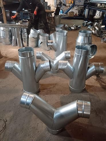 demir sefir: Havalandırma üçün sinklənmiş hava kanalları və fitinqlər - Material — 2