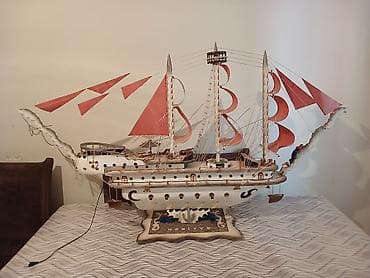 2107 modeli: Böyük dekorativ yelkənli gəmi maketi - Təxminən 1.30–1.50 m uzunluqda — 6