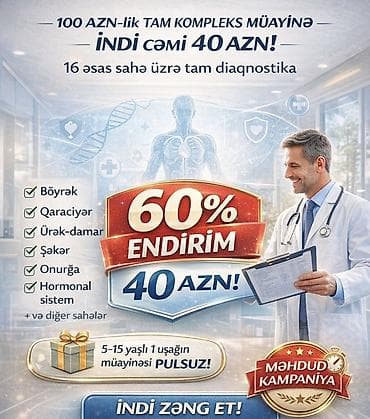 Tibbi kompleks müayinə paketi – 16 əsas sahə üzrə tam diaqnostika -