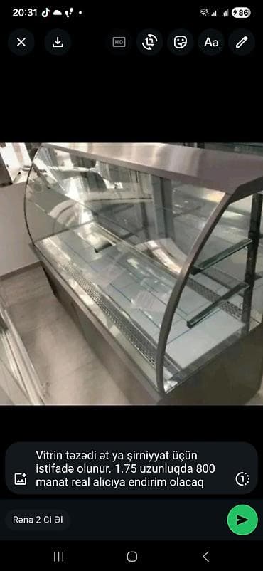 Soyuducu vitrin – ət və ya şirniyyat məhsullarının sərgilənməsi üçün lalafo.az -da Soyuducu vitrin – ət və ya şirniyyat məhsullarının sərgilənməsi üçün